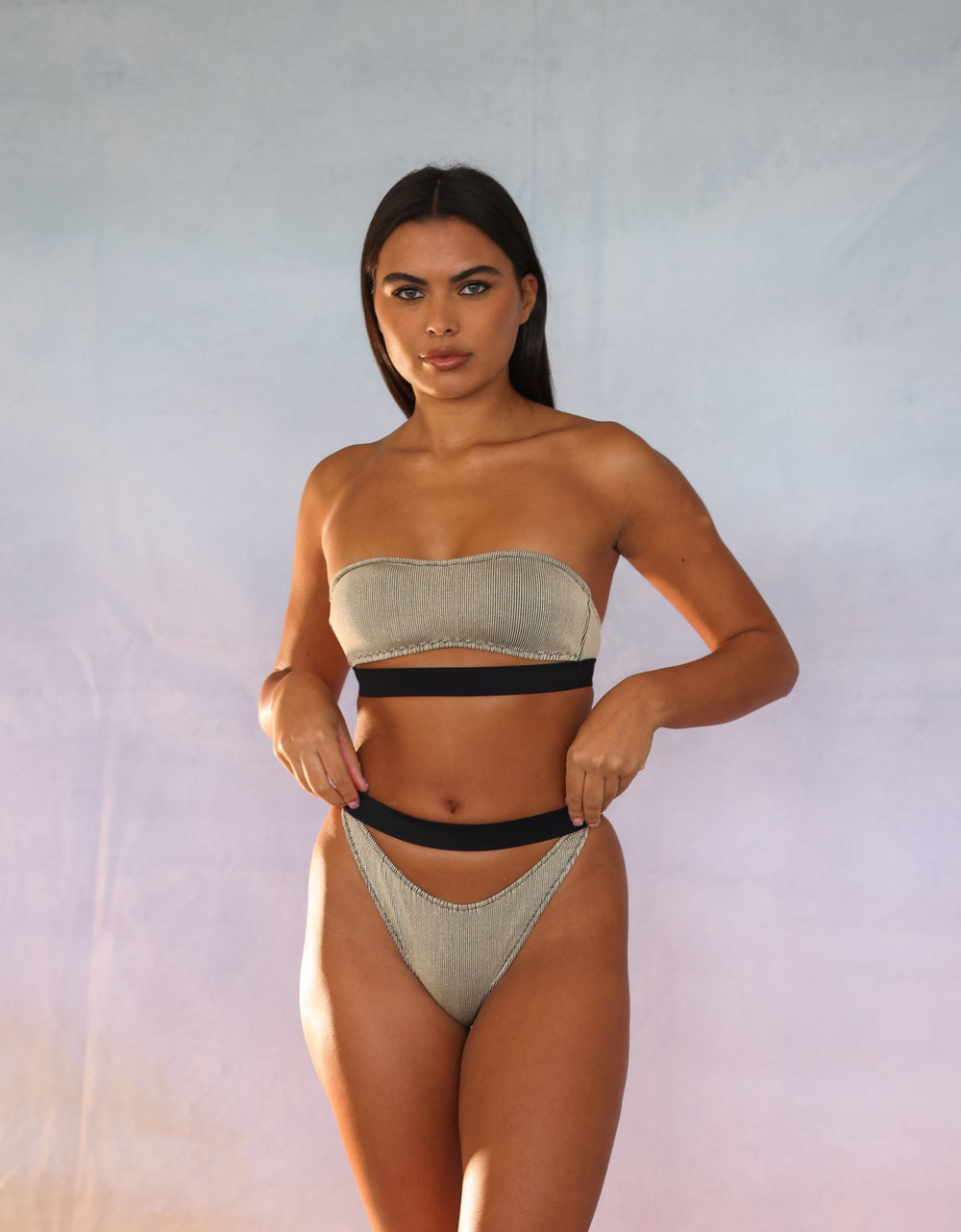 Lurex rib brief