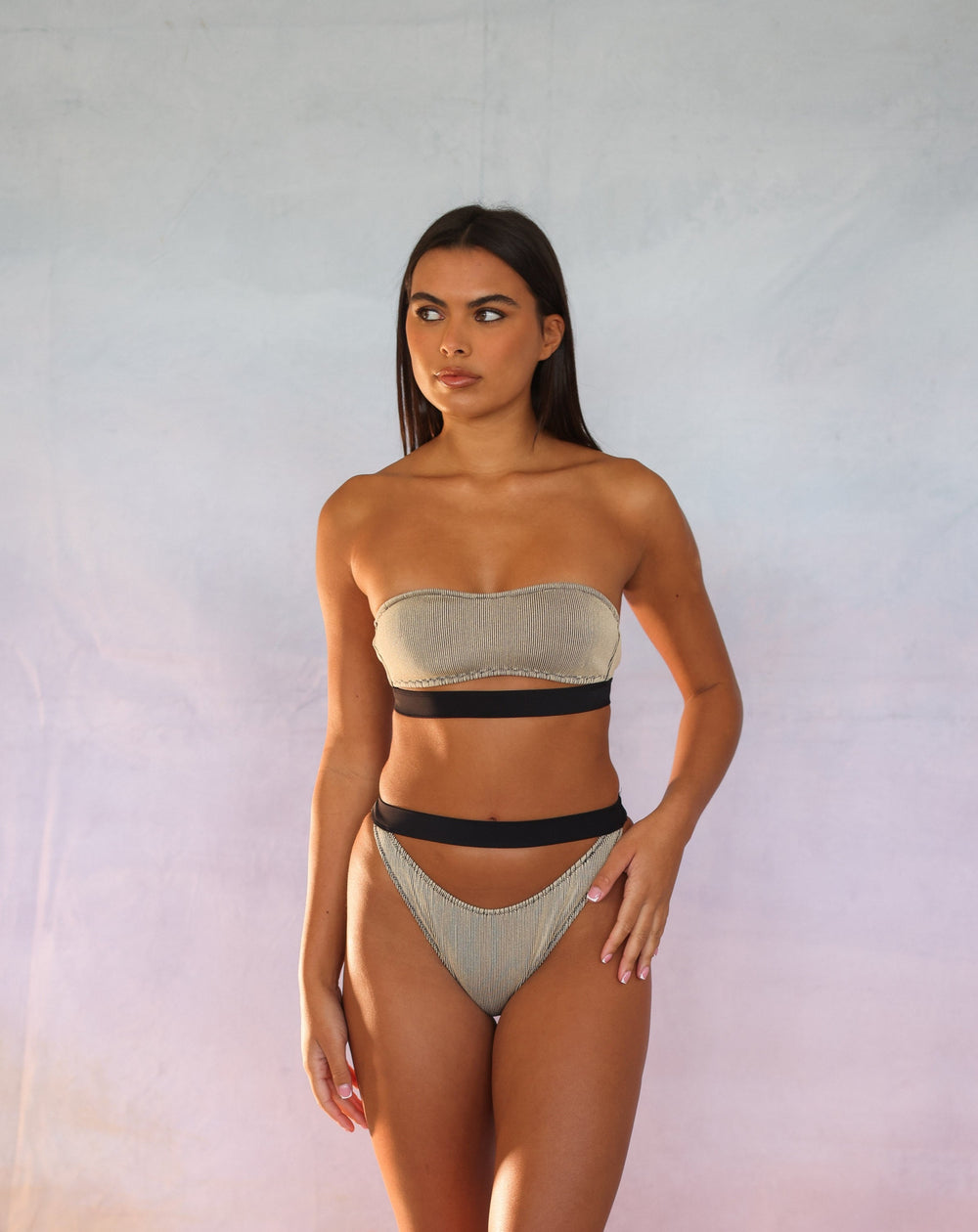 Lurex rib bandeau