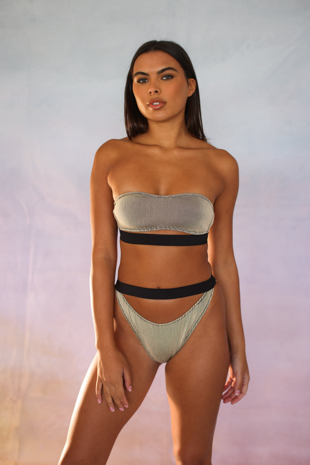 Lurex rib bandeau