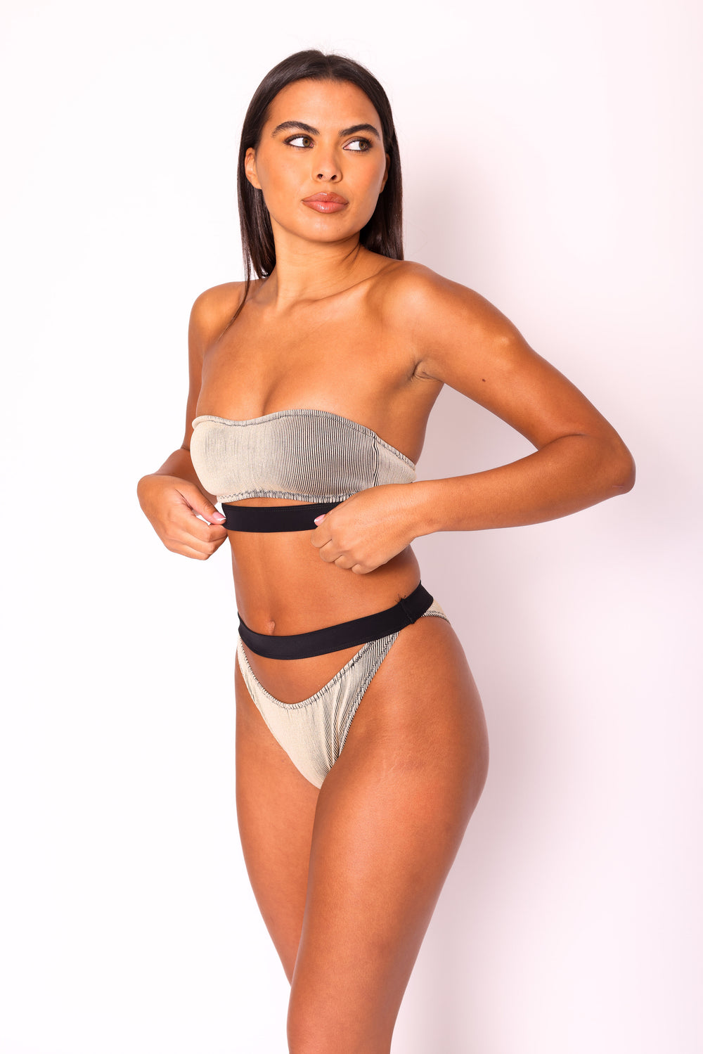Lurex rib brief