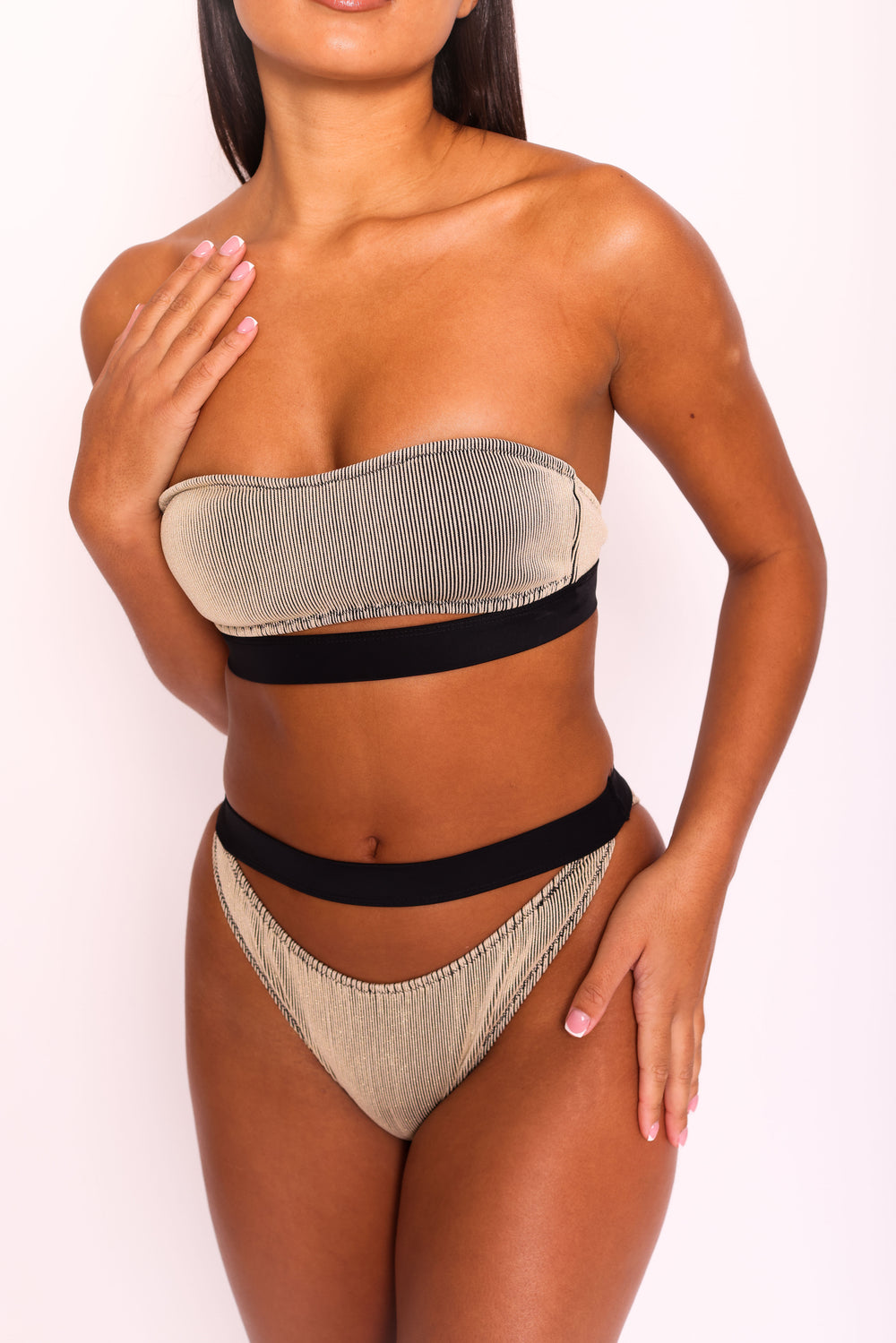 Lurex rib brief