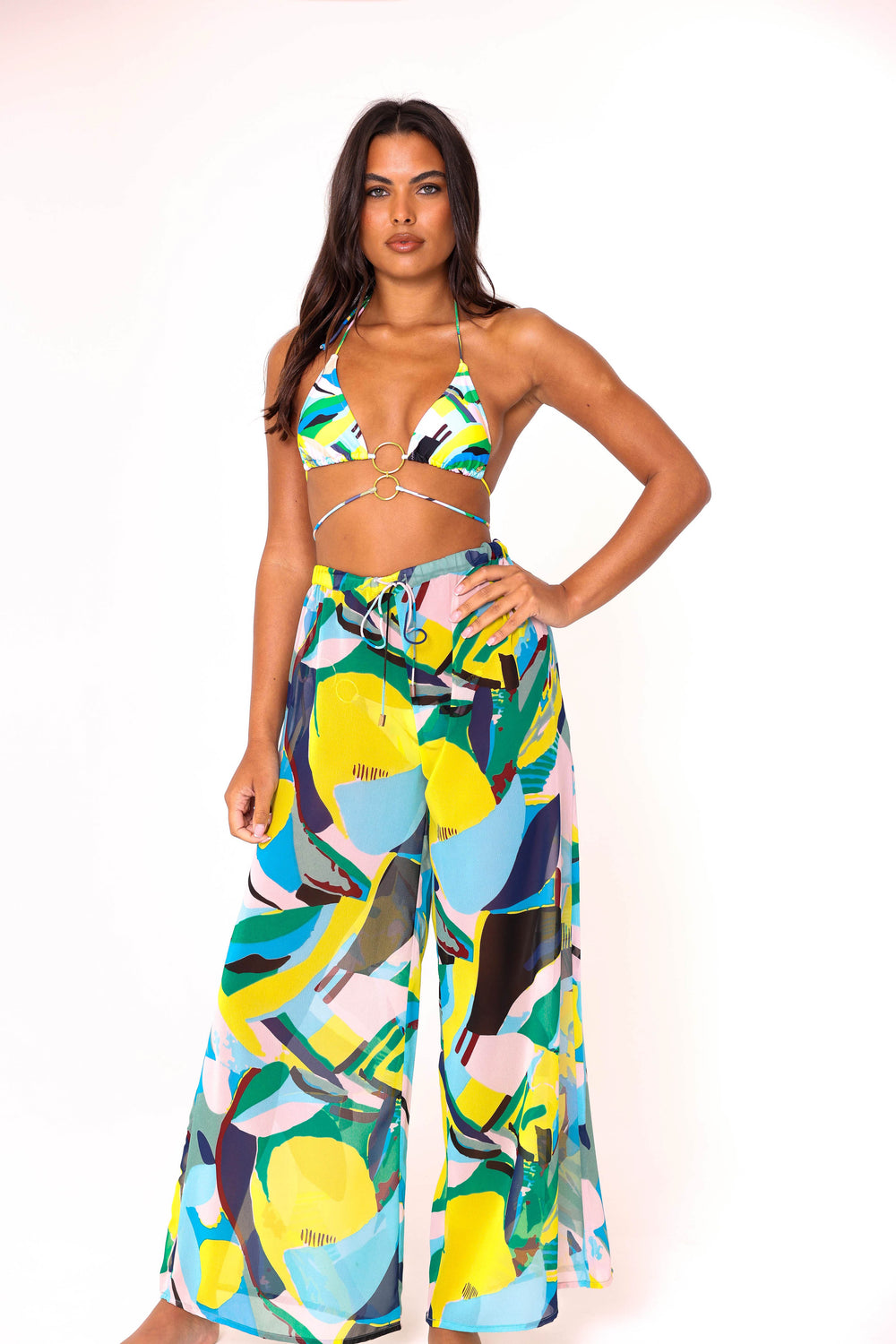 Abstract beach trousers